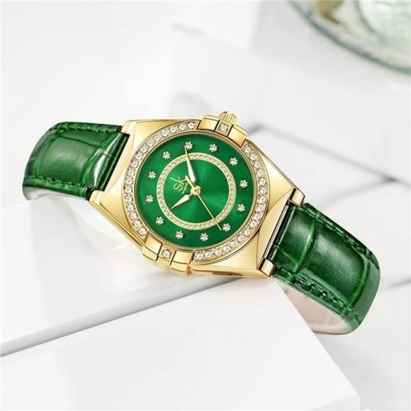 SK Fashion Women Watches with Crystal Diamond Watch with Genuine Leather main image 4